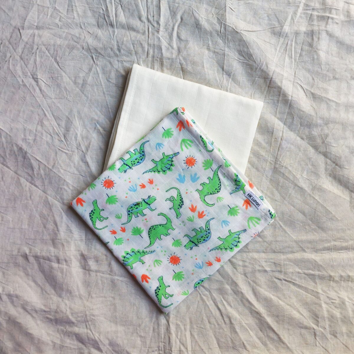 Muslin Swaddle Sheets Dino Print - Image 4
