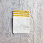 Muslin Swaddle Sheets Yellow & Ivory Strip - Image 2