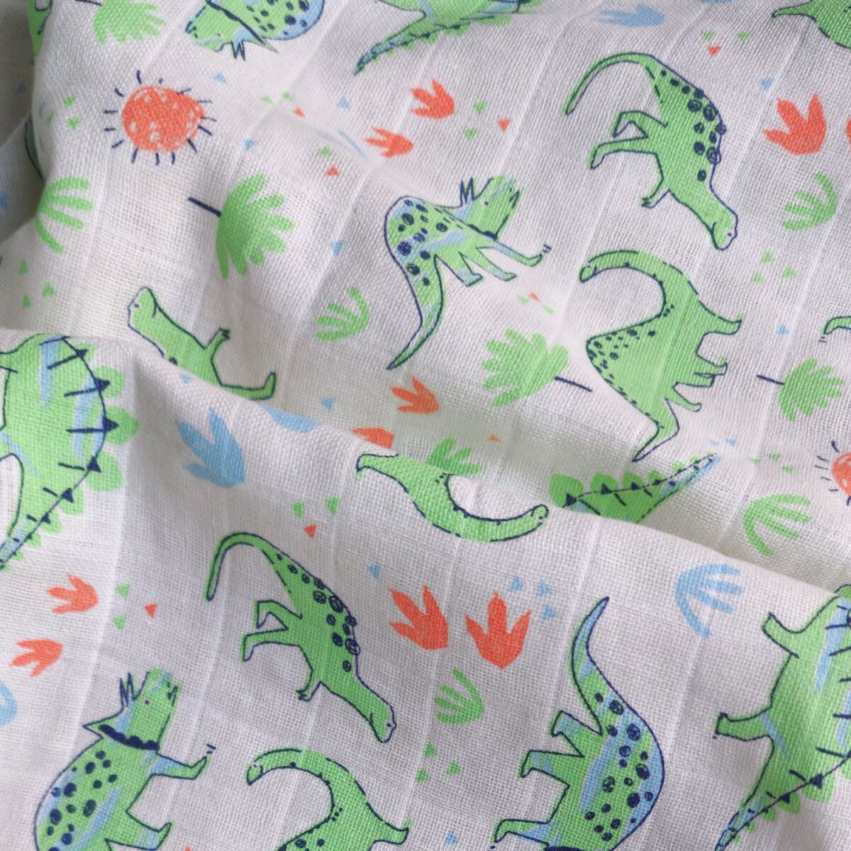 Muslin Swaddle Sheets Dino Print - Image 3