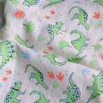 Muslin Swaddle Sheets Dino Print - Image 3