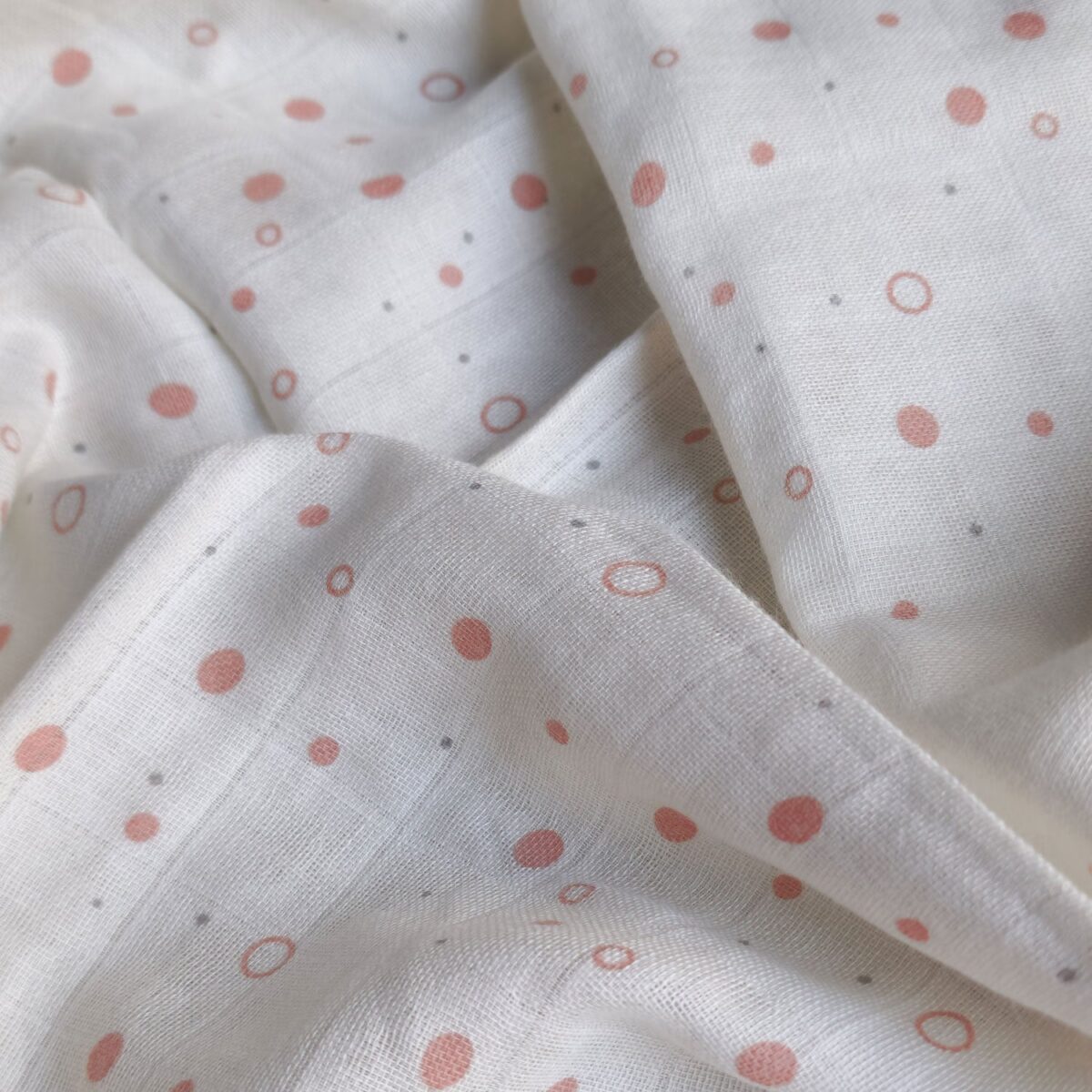 Muslin Swaddle Sheets Leaf Print & Polka - Image 5