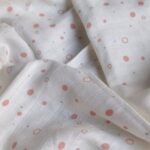 Muslin Swaddle Sheets Leaf Print & Polka - Image 5