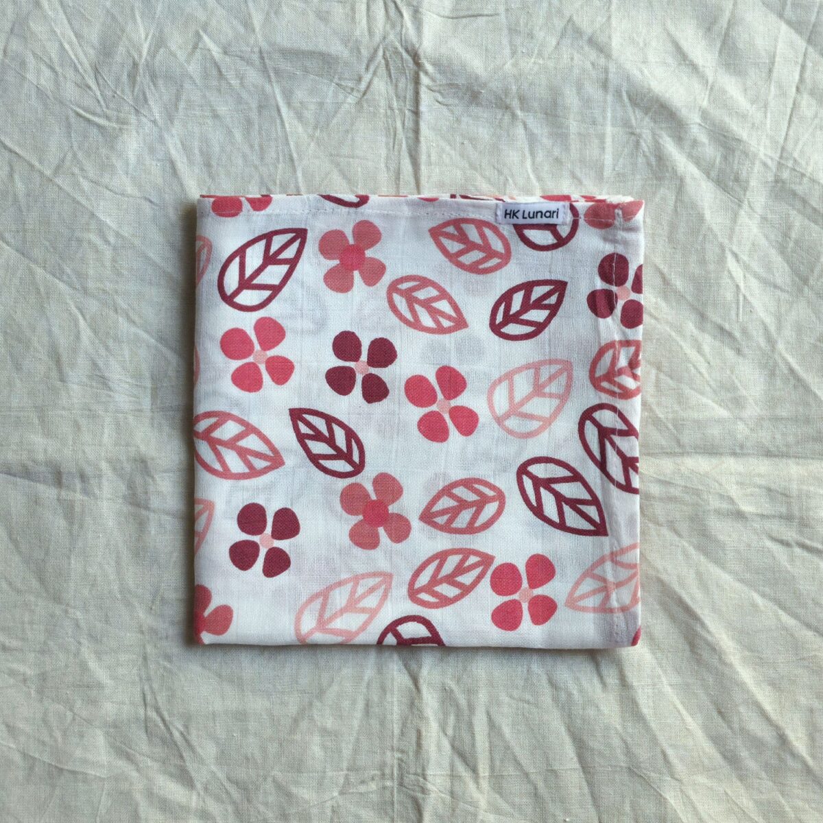 Muslin Swaddle Sheets Leaf Print & Polka - Image 3