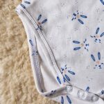 2-Pack Soft Cotton Baby Bodysuits Bunny Print Set