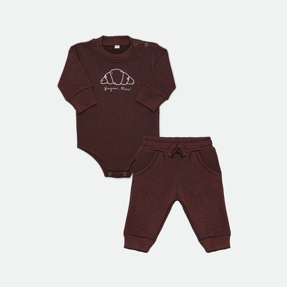 Bonjour Mess! Baby Bodysuit & Jogger Set - Image 2