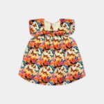 Butterfly Print Flared Top