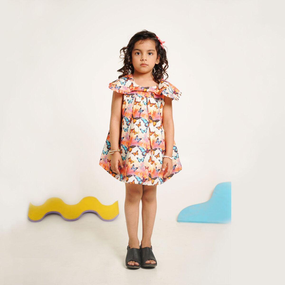 Butterfly Print Flared Top - Image 6