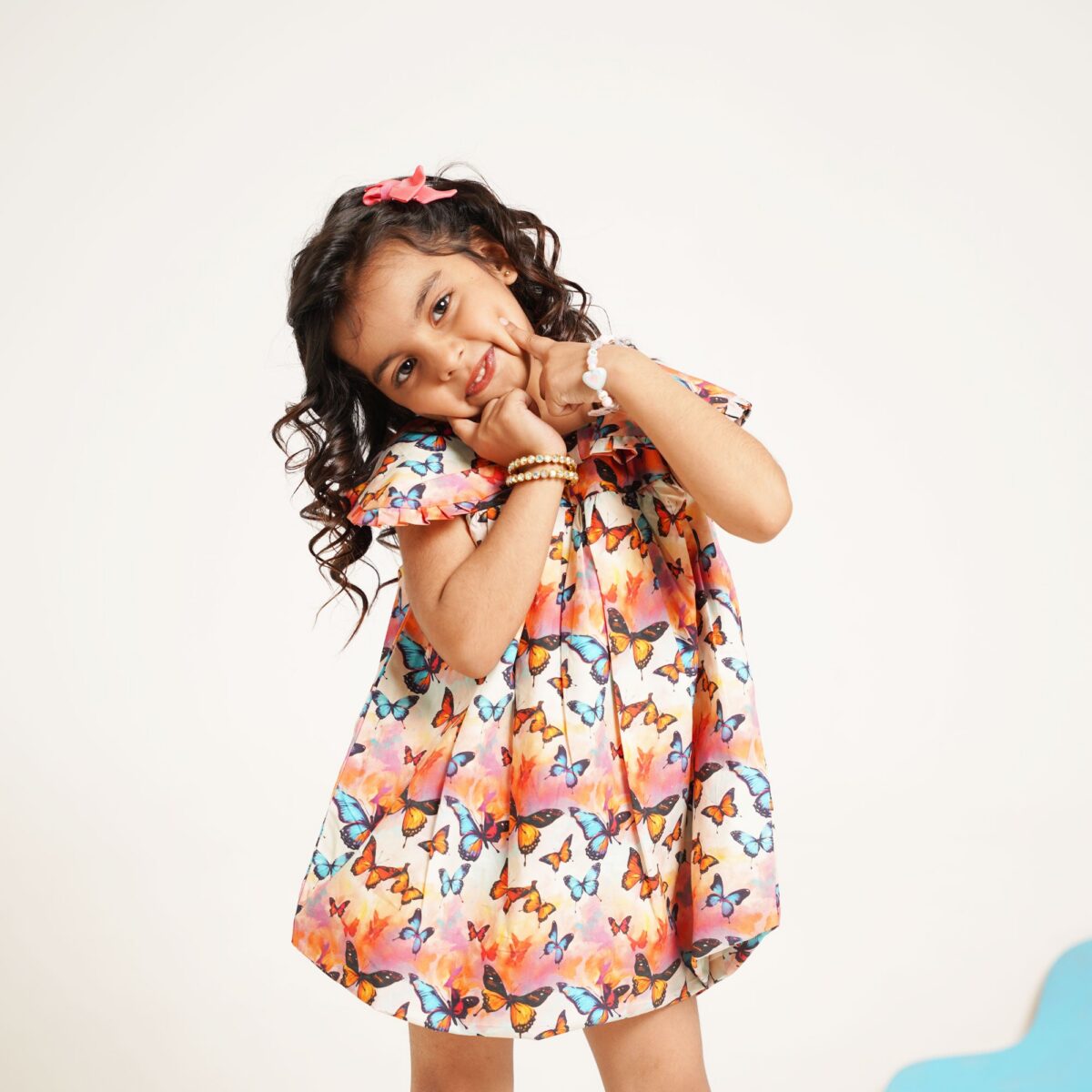Butterfly Print Flared Top - Image 5