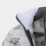 Little Player White Printed Puffer Jacket - Image 2