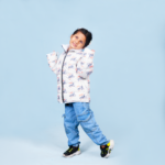 Little Player White Printed Puffer Jacket - Image 5